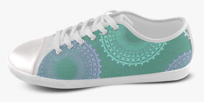 Teal Sea Foam Green Lace Doily Women"s Canvas Shoes - Water Shoe, HD Png Download, Free Download