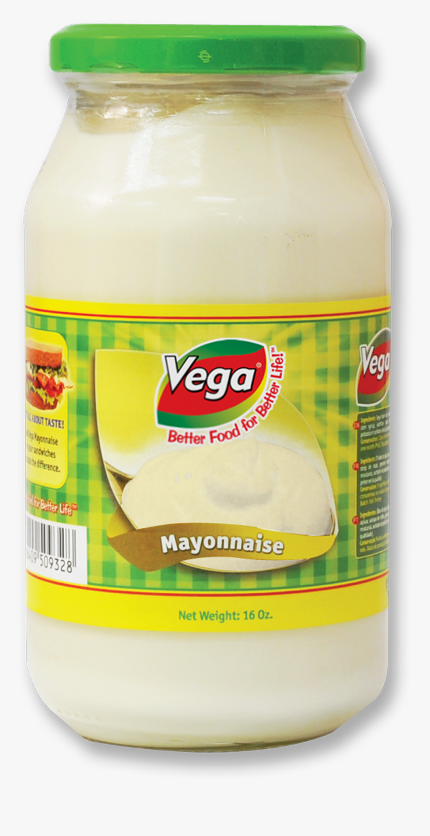 Mayonnaise Png -green Mayonnaise Creamy And Smooth - Vega Foods, Transparent Png, Free Download