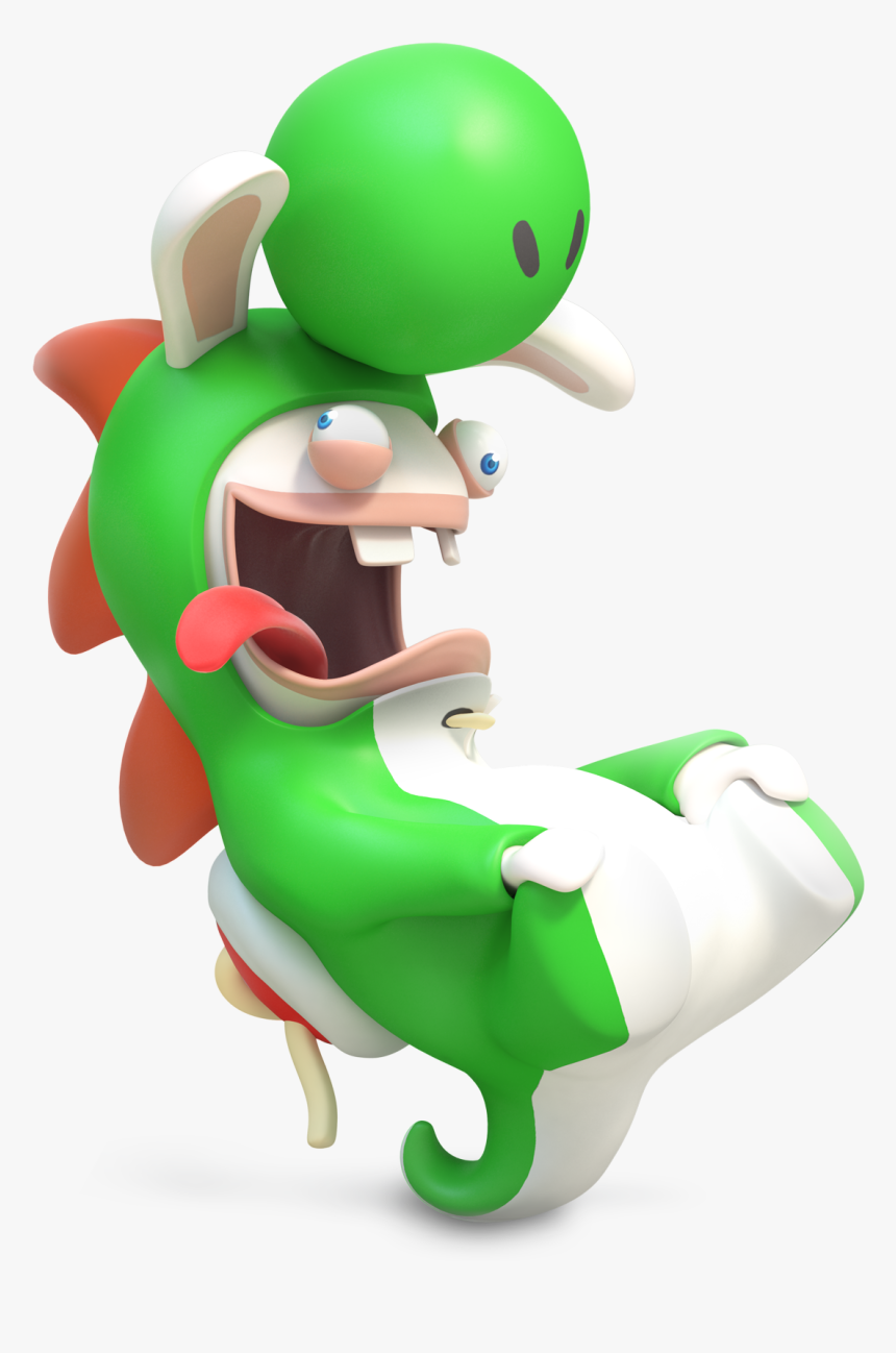 Transparent Rabbid Png - Rabbids Kingdom Battle Rabbid Yoshi, Png Download, Free Download