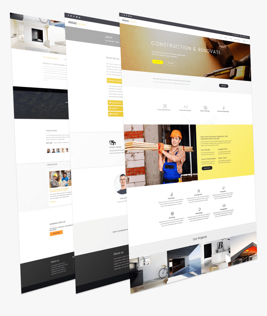 Construction Joomla Template - Online Advertising, HD Png Download, Free Download