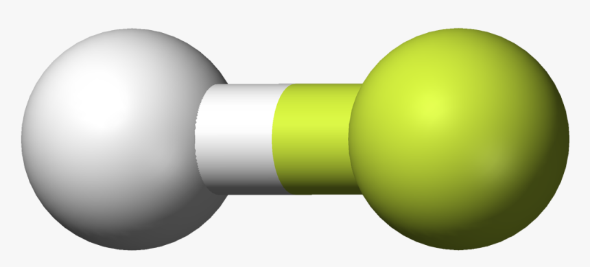 Hydrogen Fluoride 3d Balls - Hydrogen Fluoride Ball And Stick Model, HD Png Download, Free Download