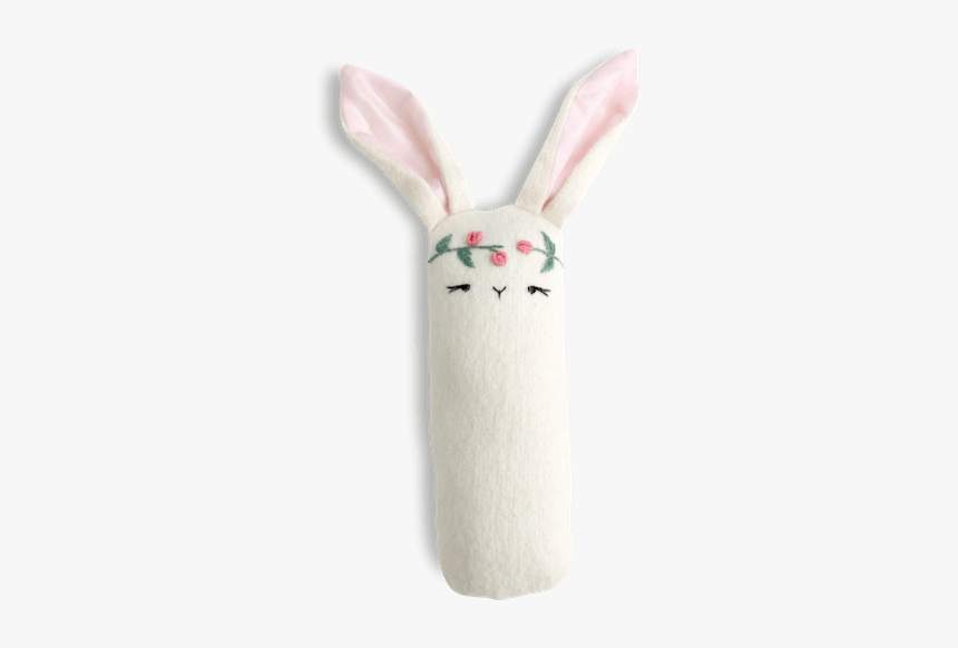 Floral Wreath Bunny Rattle - Rabbit, HD Png Download, Free Download