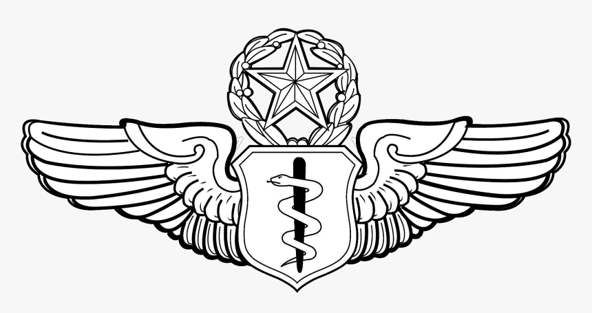 Usaf Command Flight Surgeon Badge-historical - Usaf Rpa Pilot Wings, HD Png Download, Free Download