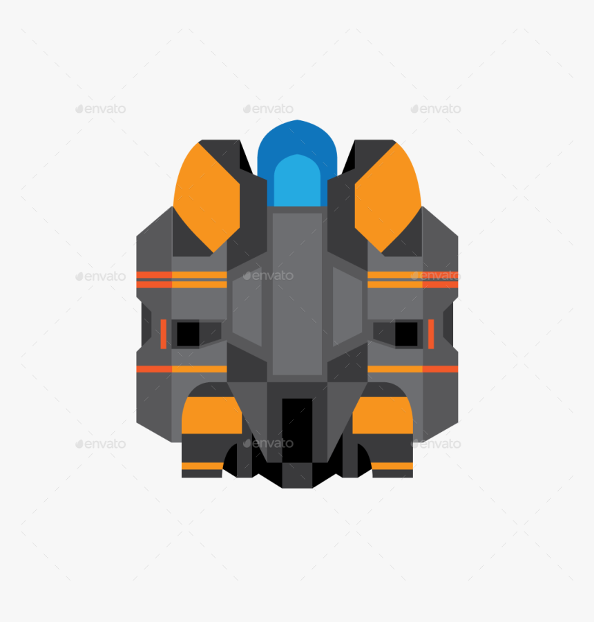 Flat Sprites By Mii Design Graphicriver Ⓒ - Flat Vector Starship Sprites Shooter, HD Png Download, Free Download