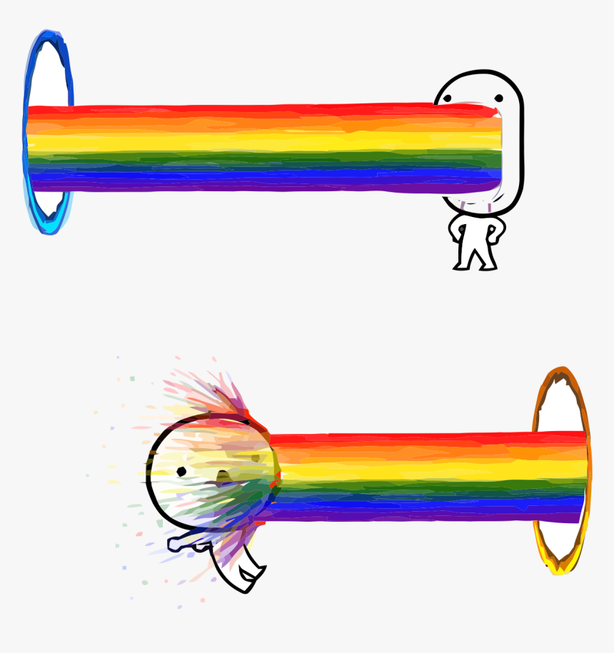 Puking Rainbows Portal, Hd Png Download , Png Download - Puking Rainbows Rainbow Meme, Transparent Png, Free Download
