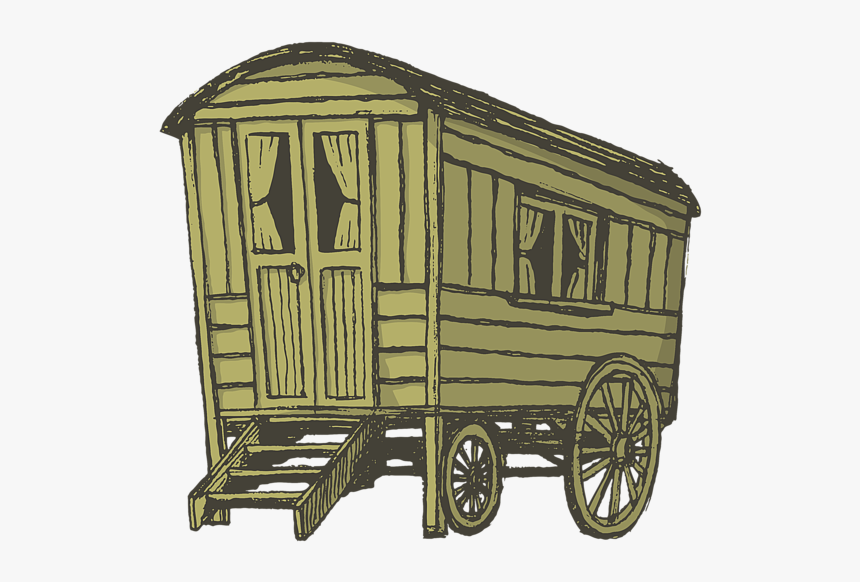 Gypsy Wagon Drawing, HD Png Download, Free Download