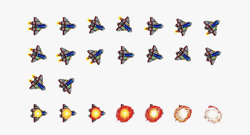 Spaceship Sprite Sheet Png, Transparent Png, Free Download