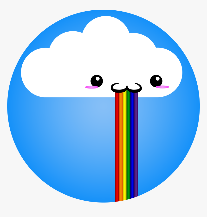 Text Clip Art - Rainbow With Face Png, Transparent Png, Free Download