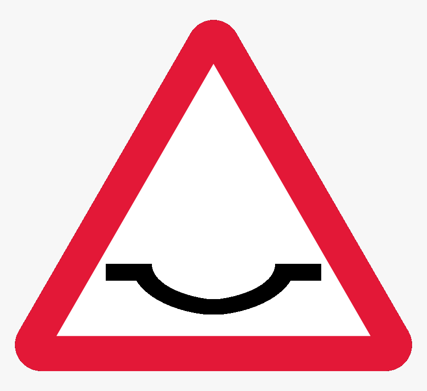 Anguilla Dip Sign - Road Signs Two Way Traffic, HD Png Download, Free Download