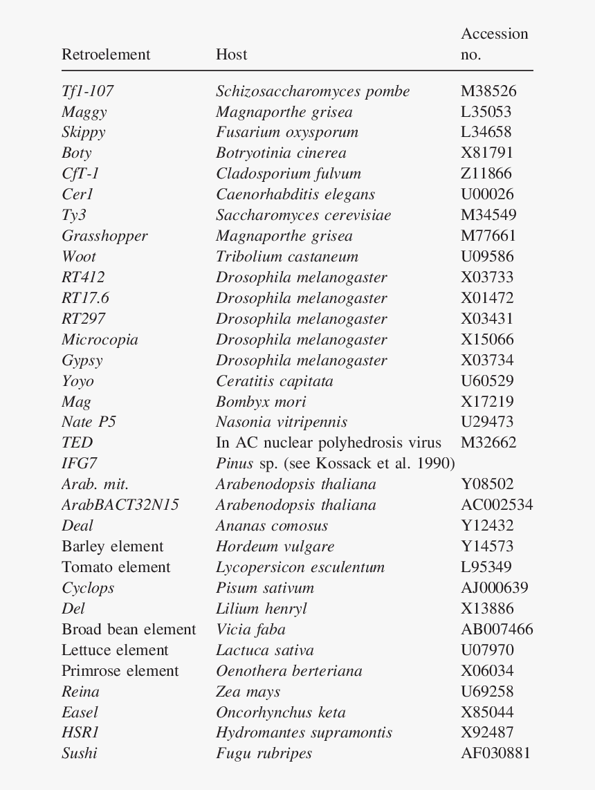 Gypsy Ltr-retrotransposon Isolates Used In Phylogenetic - List Of Plant Fibre, HD Png Download, Free Download