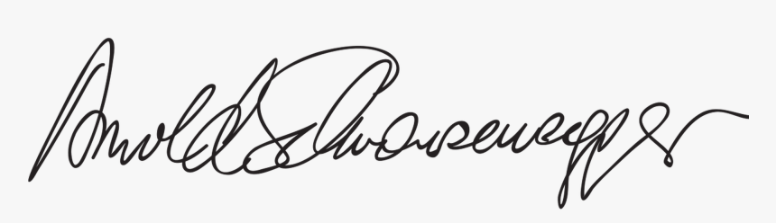 Donald Trump Signature Png - Firma De Arnold Schwarzenegger, Transparent Png, Free Download