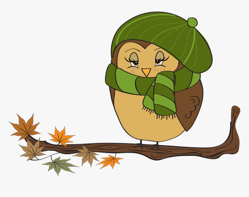 Owl Clipart November Pencil And In Color Owl - November Clipart, HD Png Download, Free Download