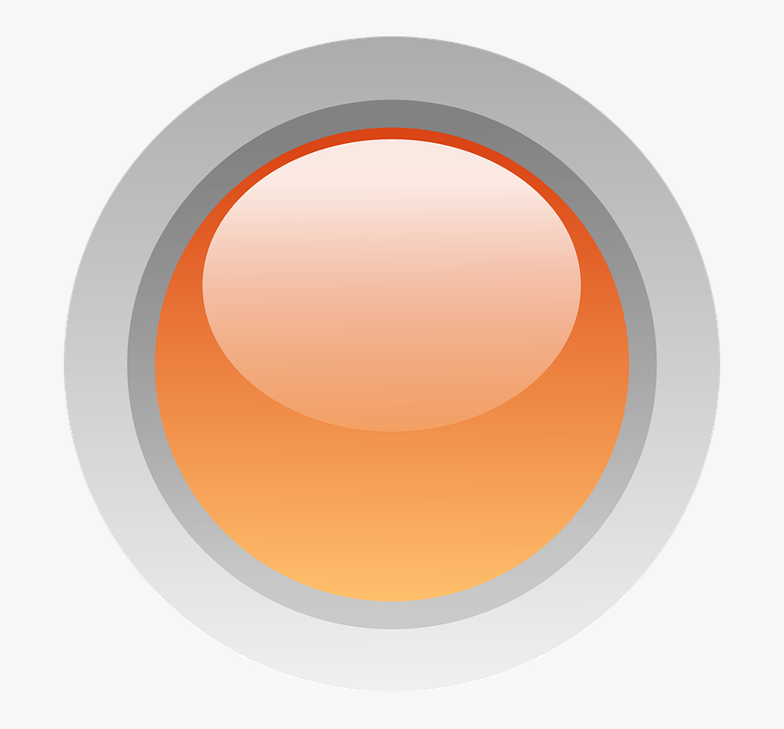 Button, Glossy, Round, Orange - Orange Led Png, Transparent Png, Free Download