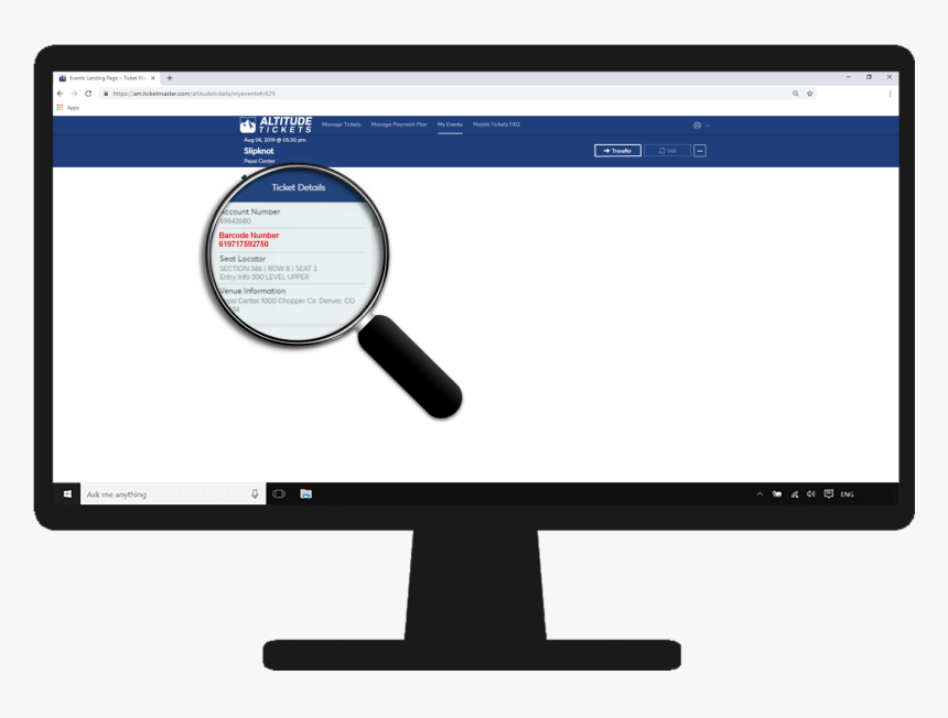 Desktop Transfer Ticketmaster Tickets, HD Png Download, Free Download