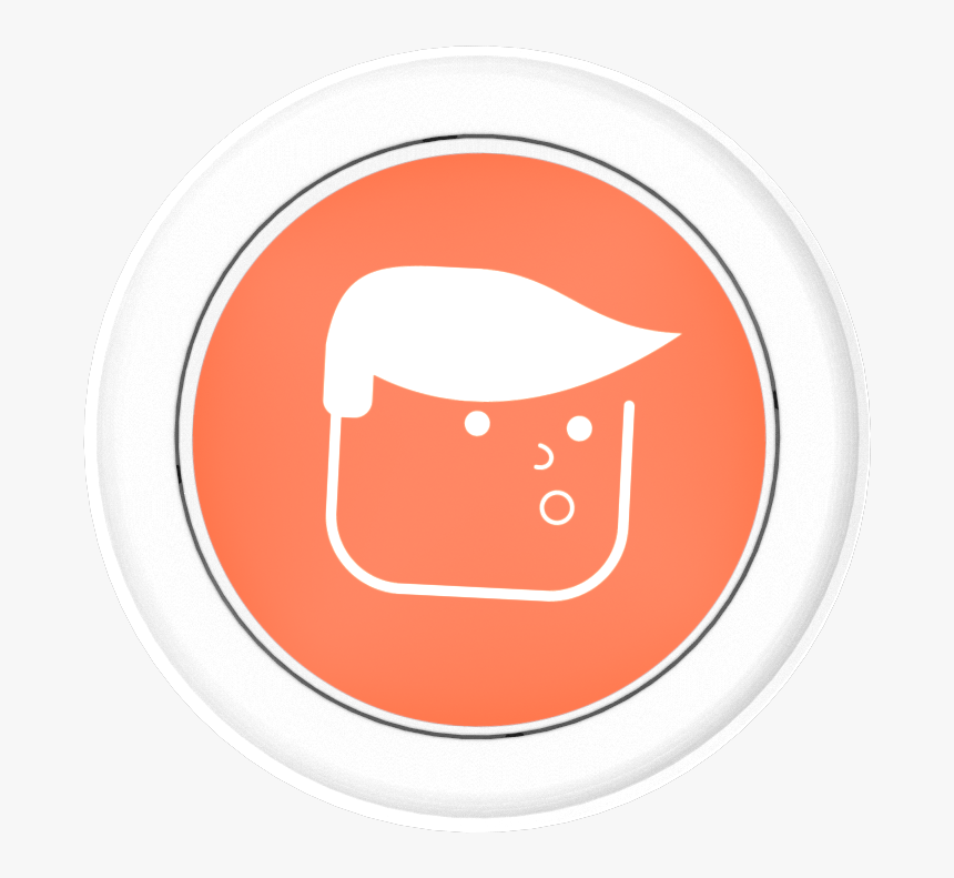 The Donald Trump Orange Button - Cartoon, HD Png Download, Free Download