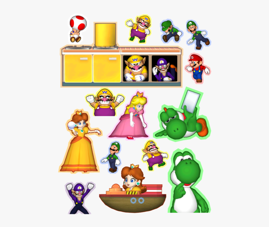 All Stickers Of Playable Characters From The Miracle - Mario Party 6 Characters, HD Png Download, Free Download