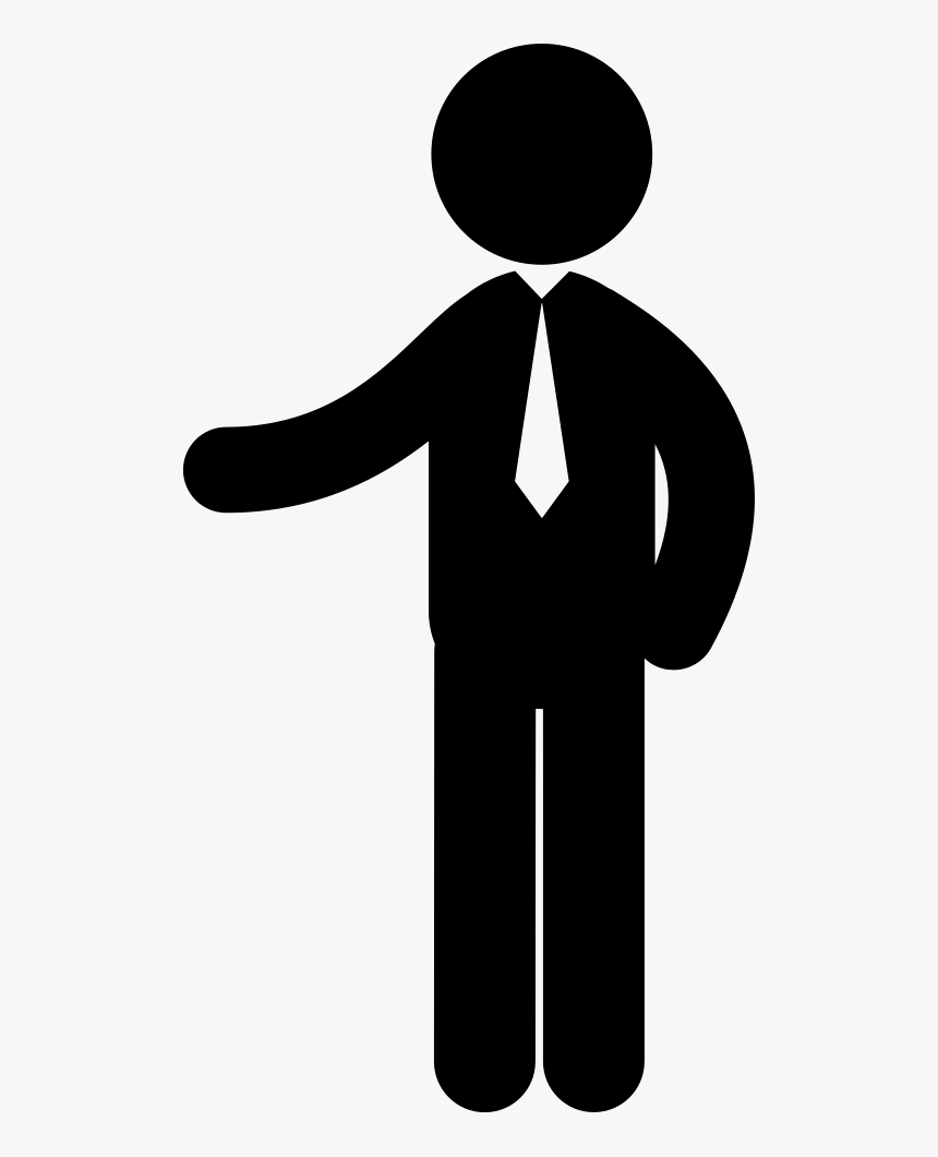 Businessman Pointing To His Right - Stick Man Pointing Png, Transparent Png, Free Download