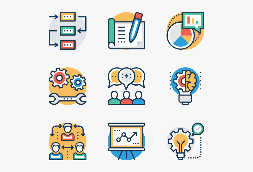 Essential Set - Icons On Project Management, HD Png Download, Free Download