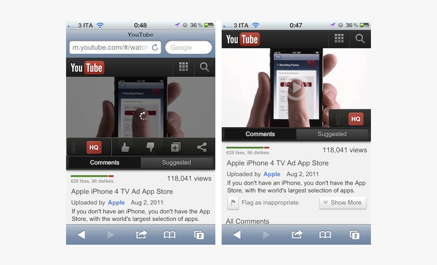 Youtube"s Web App Gets New Design - Youtube Mobile Layout, HD Png Download, Free Download