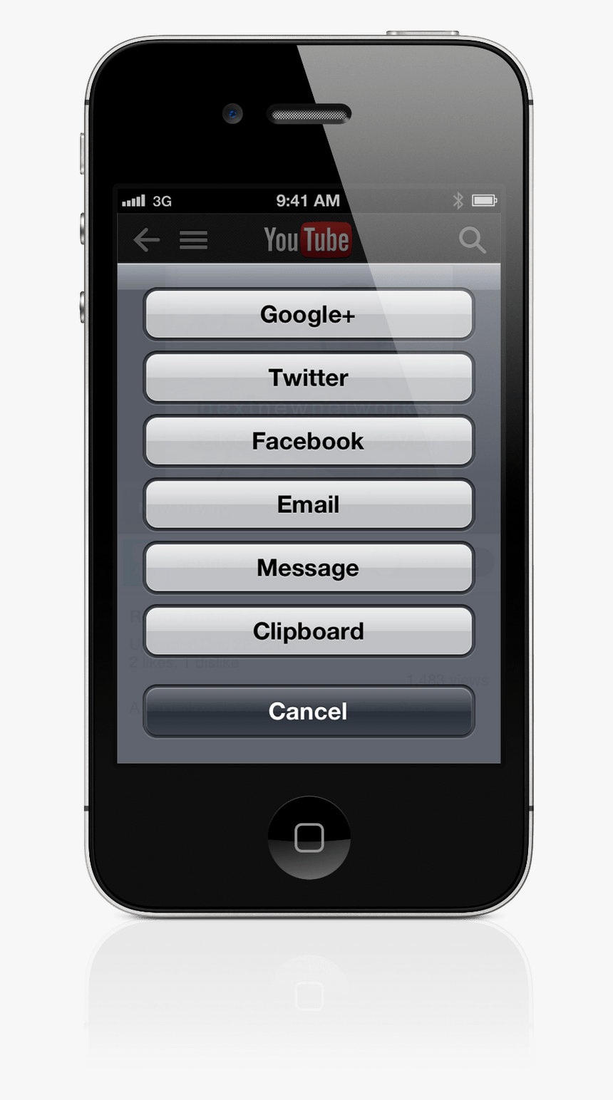 Youtube App Social Sharing - Iphone Print From Email App, HD Png Download, Free Download