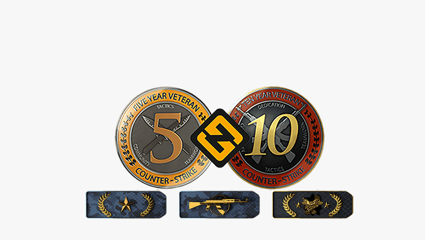 Non Prime Csgo 5 & 10 Year Veteran Coin Ranked Prime - 15 Year Veteran Coin Csgo, HD Png Download, Free Download