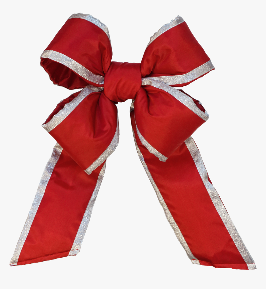 Commercial Christmas Bows Large - Silver And Red Christmas Bow, HD Png Download, Free Download