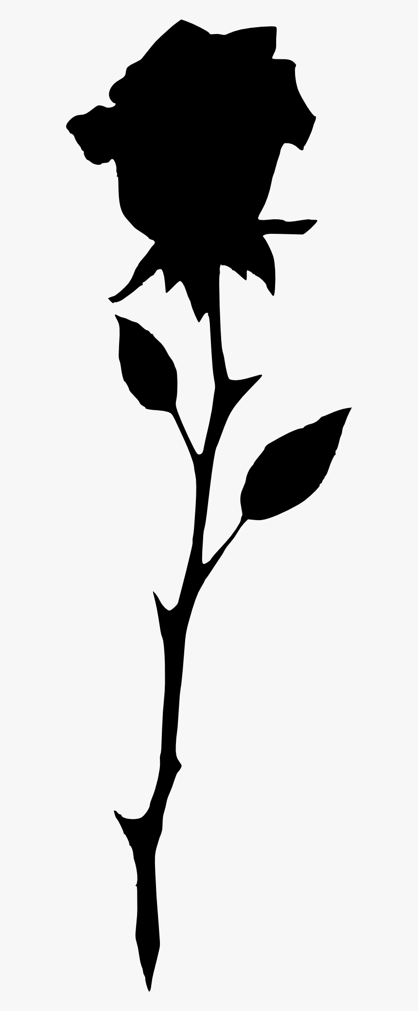 Long Rose Silhouette, HD Png Download, Free Download