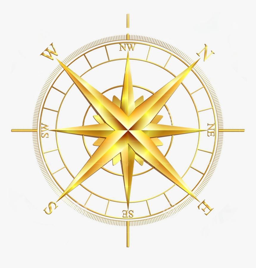 Download Vector Gold Compass Rose Clipart Compass Rose - Golden Compass Clip Art, HD Png Download, Free Download