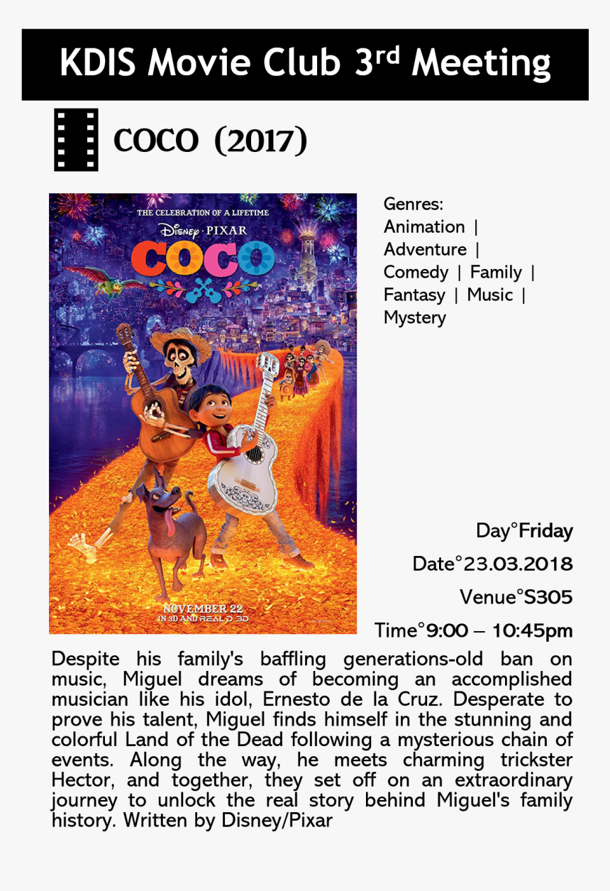 Coco Movie Poster Hd, HD Png Download, Free Download