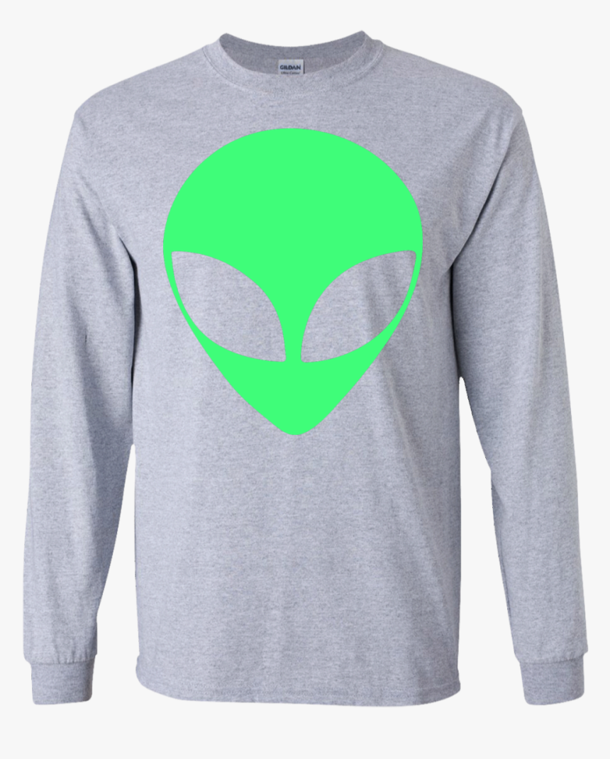 Green Alien Head 90"s Style Funny Ls T Shirt Sport - Shikamaru T Shirt, HD Png Download, Free Download