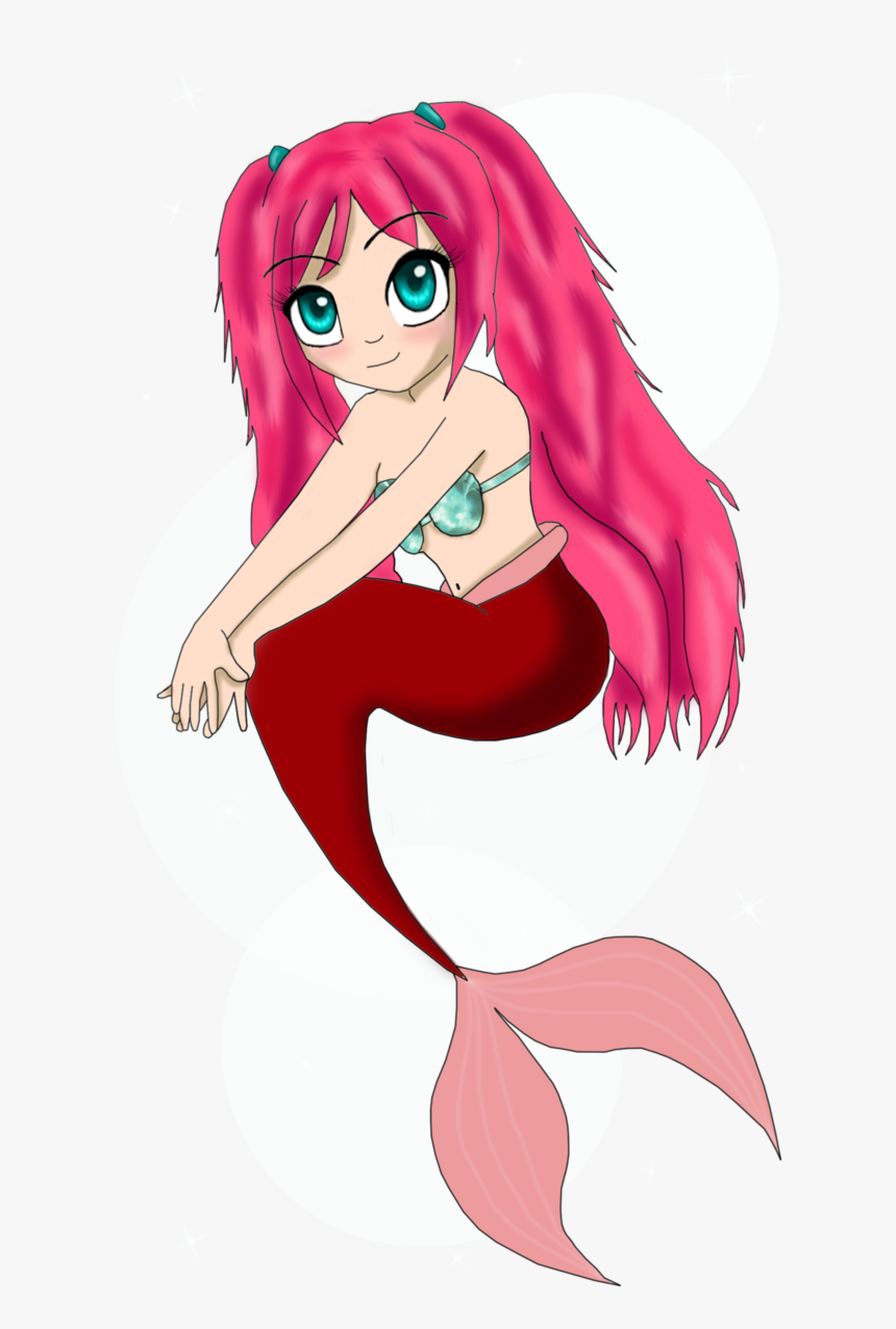 Mermaid Chibi Cute Mermaid, Sea Serpent, Mythical Creatures, - Cartoon Cute Mythical Creature, HD Png Download, Free Download