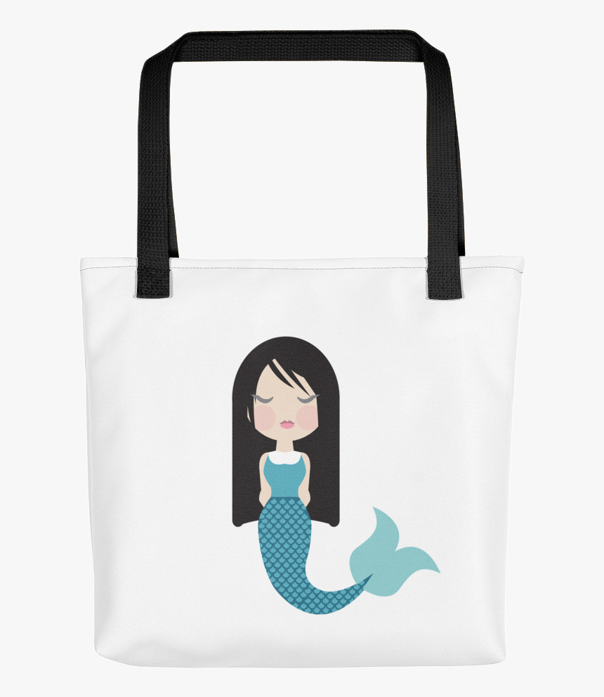 Black Handle Cute Mermaid Tote Bag - Tote Bag, HD Png Download, Free Download