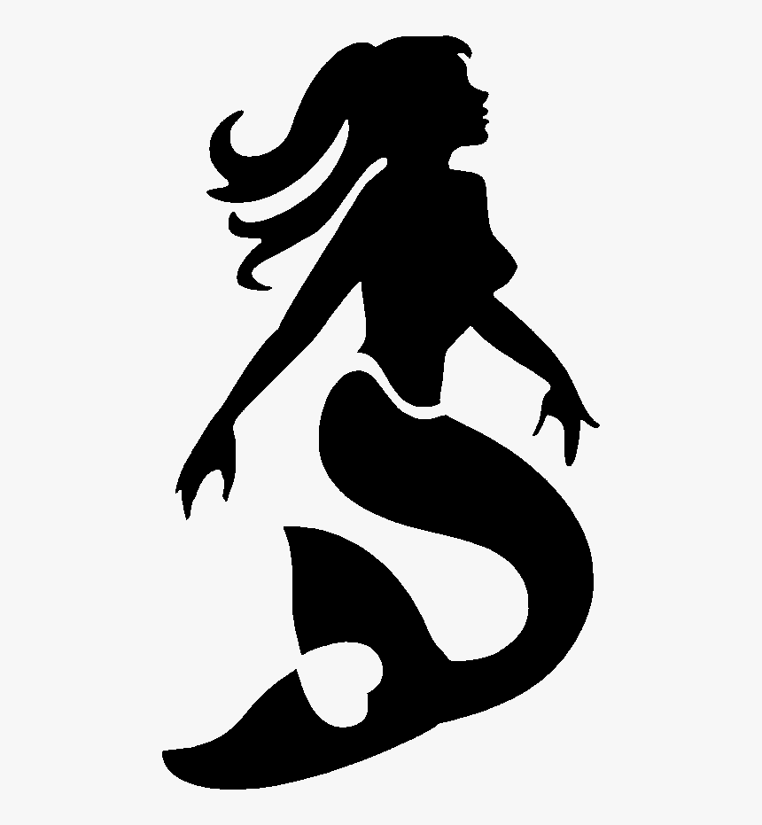 Ariel Stencil Mermaid Art Airbrush - Stencil Mermaid Pumpkin Carving, HD Png Download, Free Download