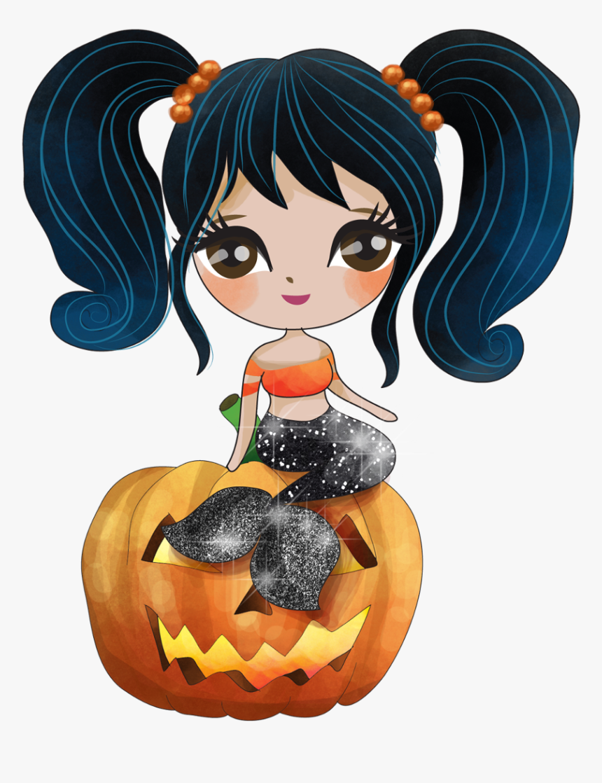 #kawaii #cute #halloween #sirena #mermaid - Kawaii Halloween Mermaid Cute, HD Png Download, Free Download