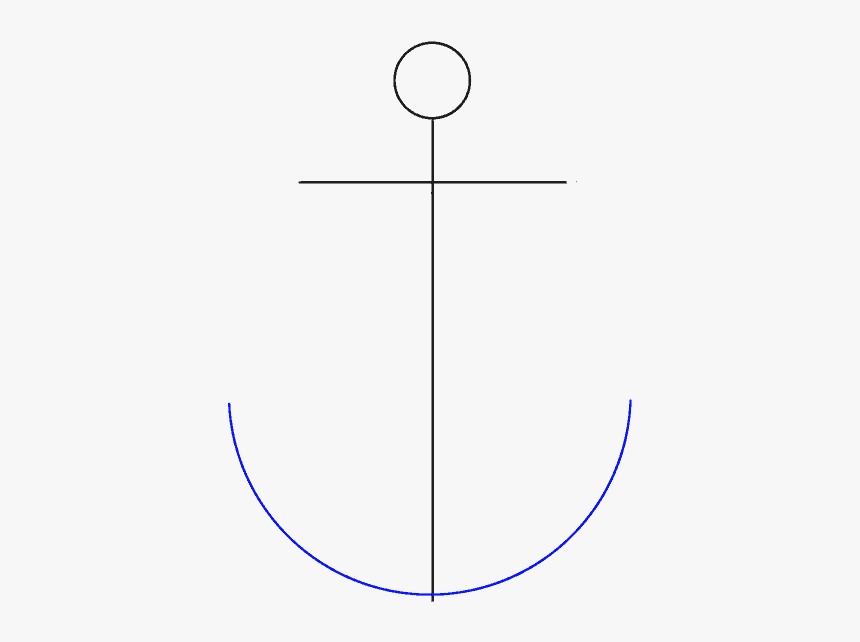 Simple Anchor Drawing - Circle, HD Png Download, Free Download