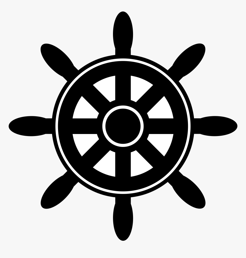 Ship Wheel Ships Clip Art Transparent Png - Ship Wheel Silhouette Png, Png Download, Free Download