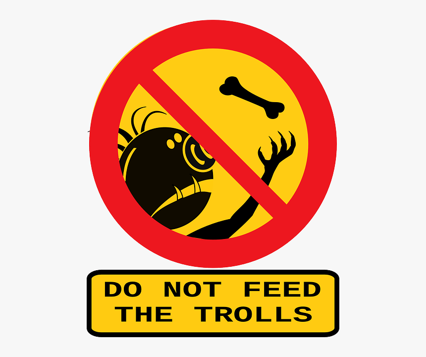 Vector Clip Art Of Do Not Feed The Trolls Sign With - Dont Feed Troll, HD Png Download, Free Download