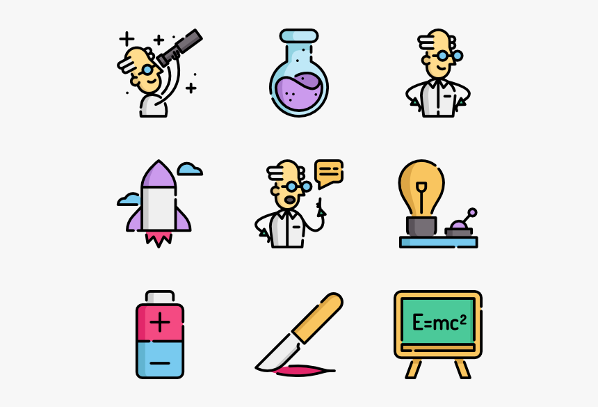 Mad Science - Happy Birthday Flat Icon, HD Png Download, Free Download