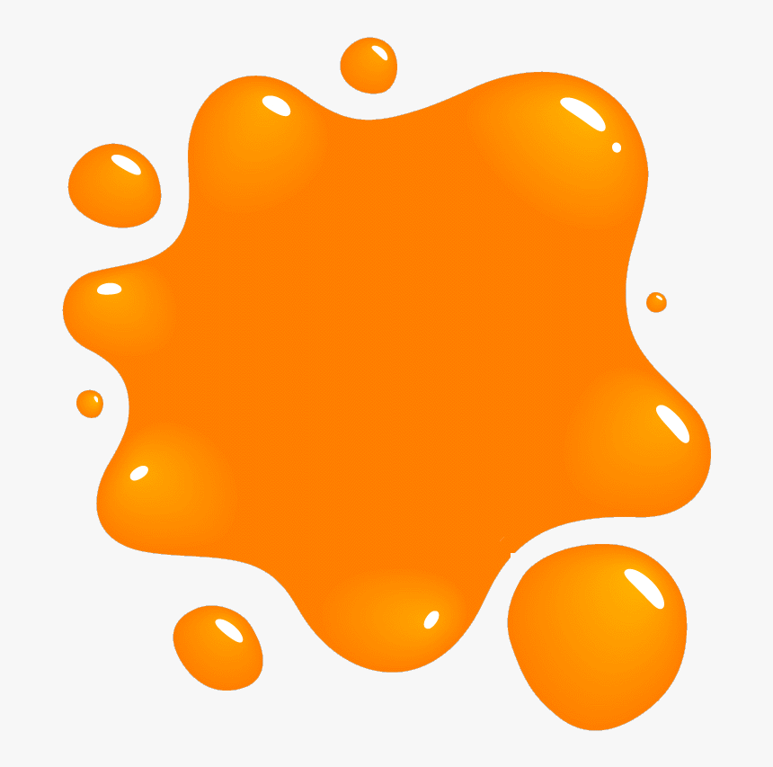 Transparent Orange Clipart - Orange Paint Splatter Clipart, HD Png Download, Free Download