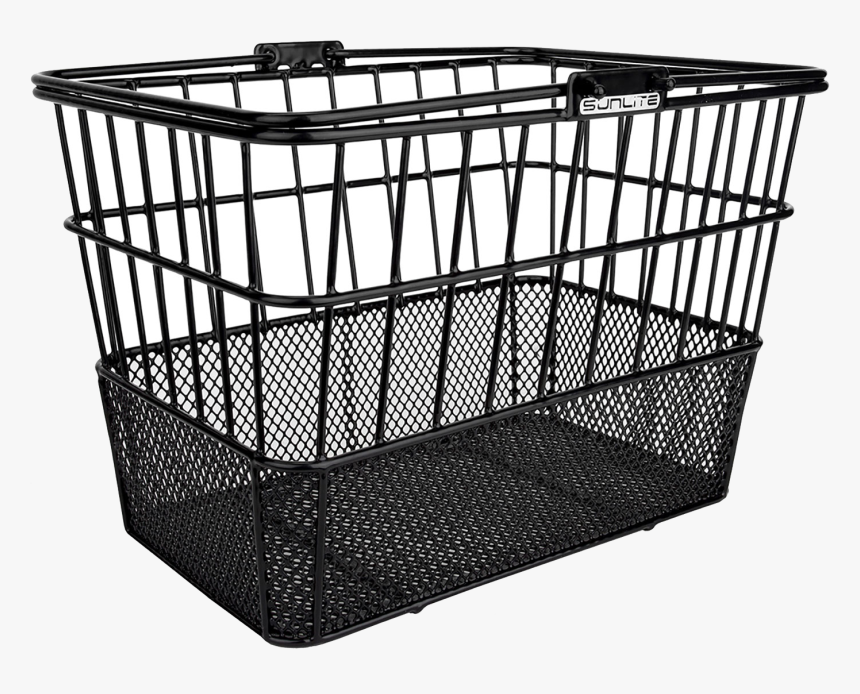 Wire Mesh Lift Off Basket - Deep Metal Wire Bike Basket, HD Png Download, Free Download