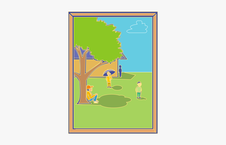 Vector Clip Art Of Kids Playing Around The School, HD Png Download, Free Download