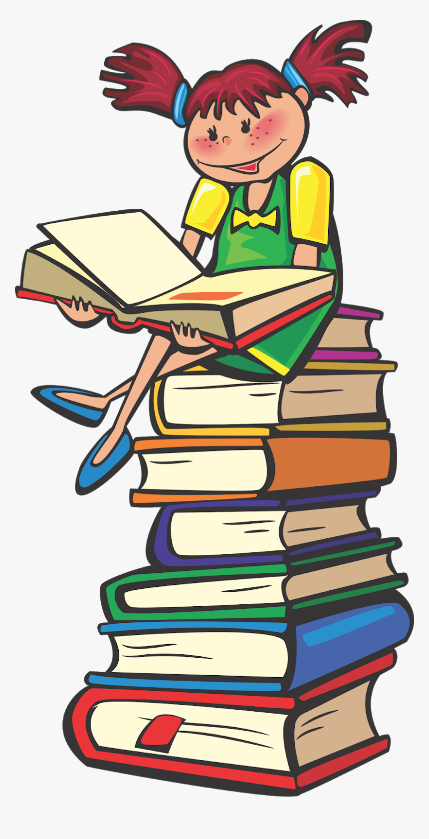 No Reading Png - Pile Of Reading Books, Transparent Png, Free Download