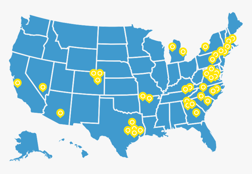 Map Of Us Black, HD Png Download, Free Download