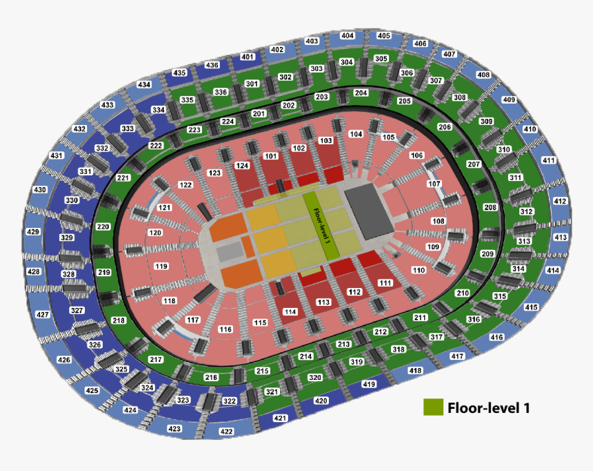 Plan Centre Bell Avec Rangées, HD Png Download kindpng