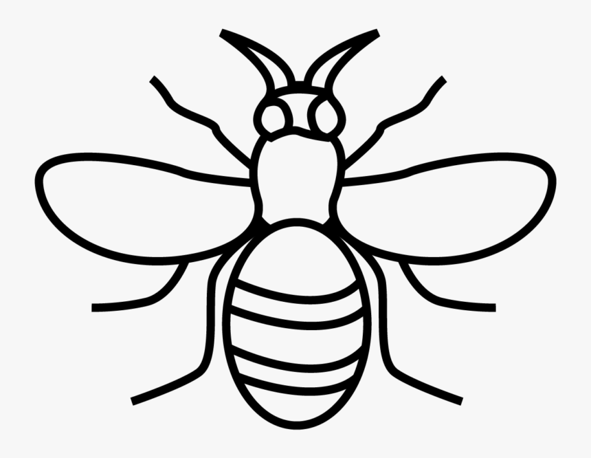 Manchester Bee Black And White, HD Png Download, Free Download