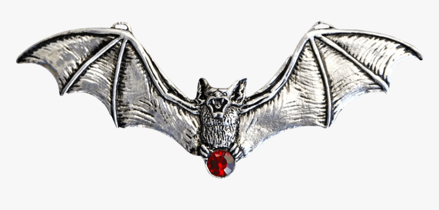 Flying Jeweled Vampire Bat Necklace - Bat, HD Png Download, Free Download