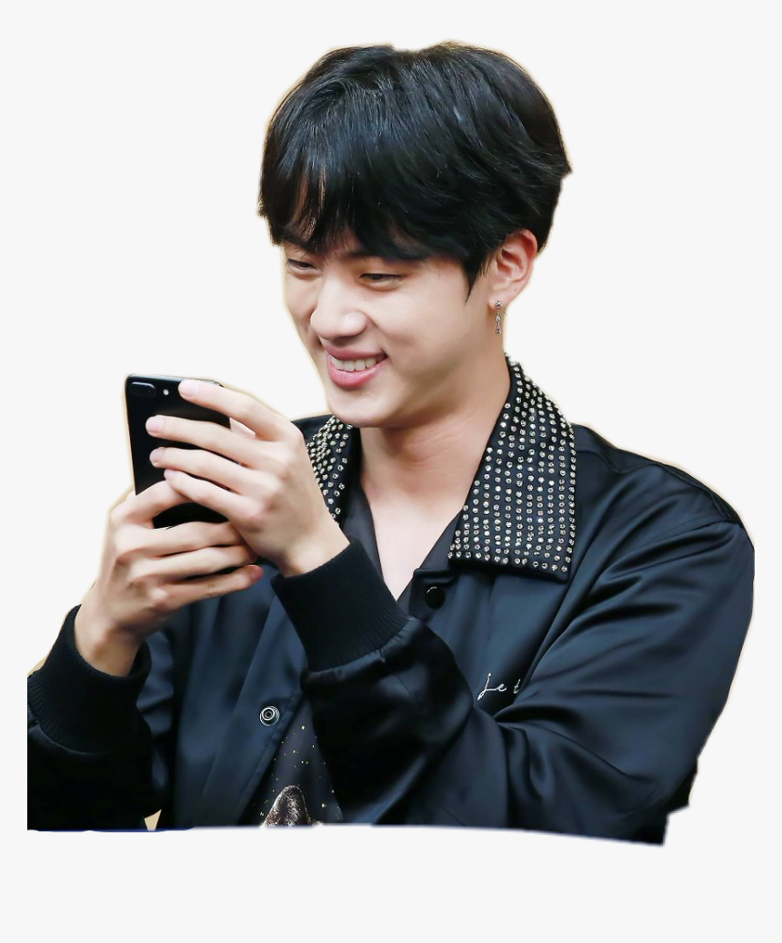 Bts Jin Omma Seokjin Diva Freetoedit - Bts Jin With Phone, HD Png Download, Free Download