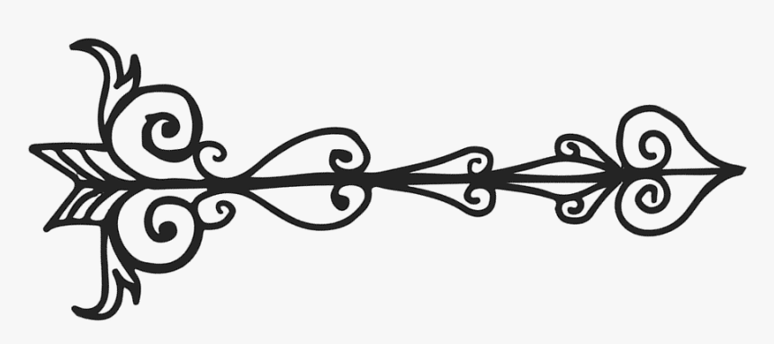 Transparent Curly Arrow Clipart - Clip Art Ornate Arrow, HD Png Download, Free Download