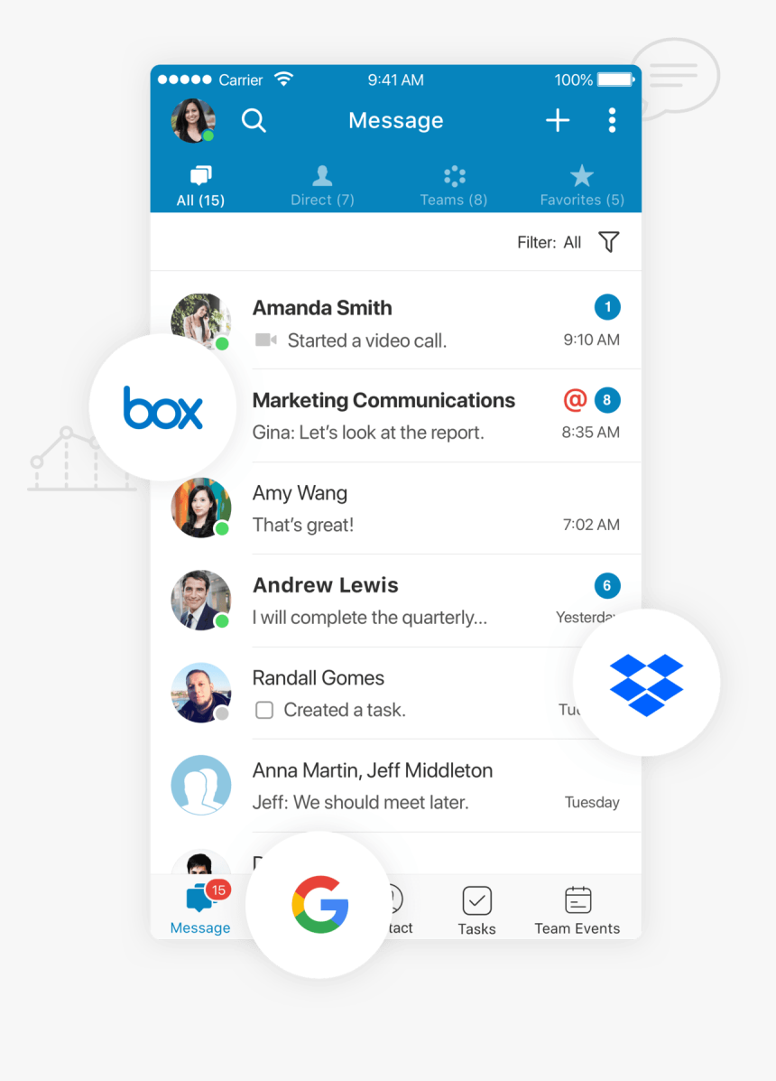 Team Messaging And Collaboration Apps - Box, HD Png Download, Free Download