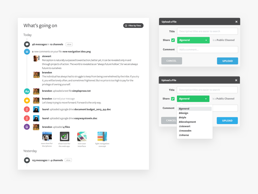 Slack Desktop App Elements - Ui For Recent Activity, HD Png Download, Free Download